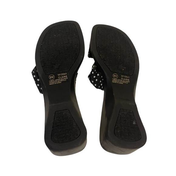 Women’s JENNY BUCHANAN Claire Black White Polka Dot Sandals Slip On Shoes - Picture 7 of 10